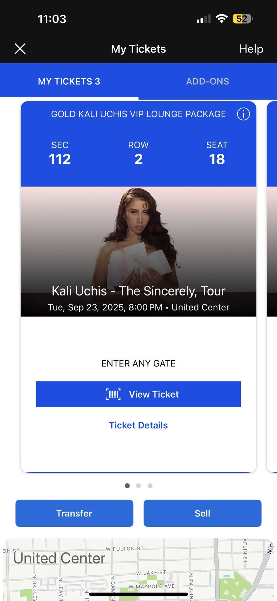 KALI UCHIS GOLD VIP TICKET