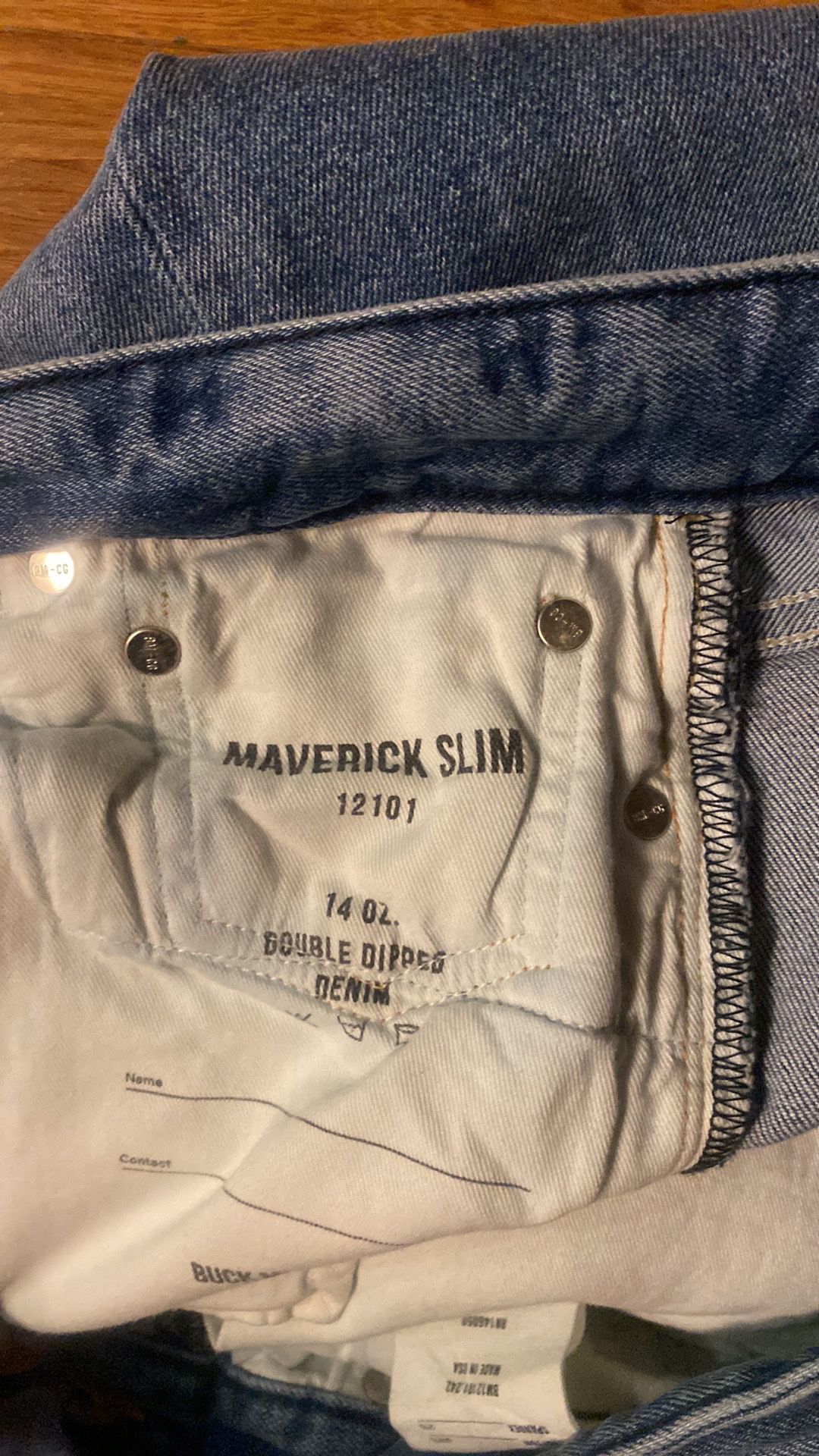 Buck Mason Maverick Slim Men Jean 