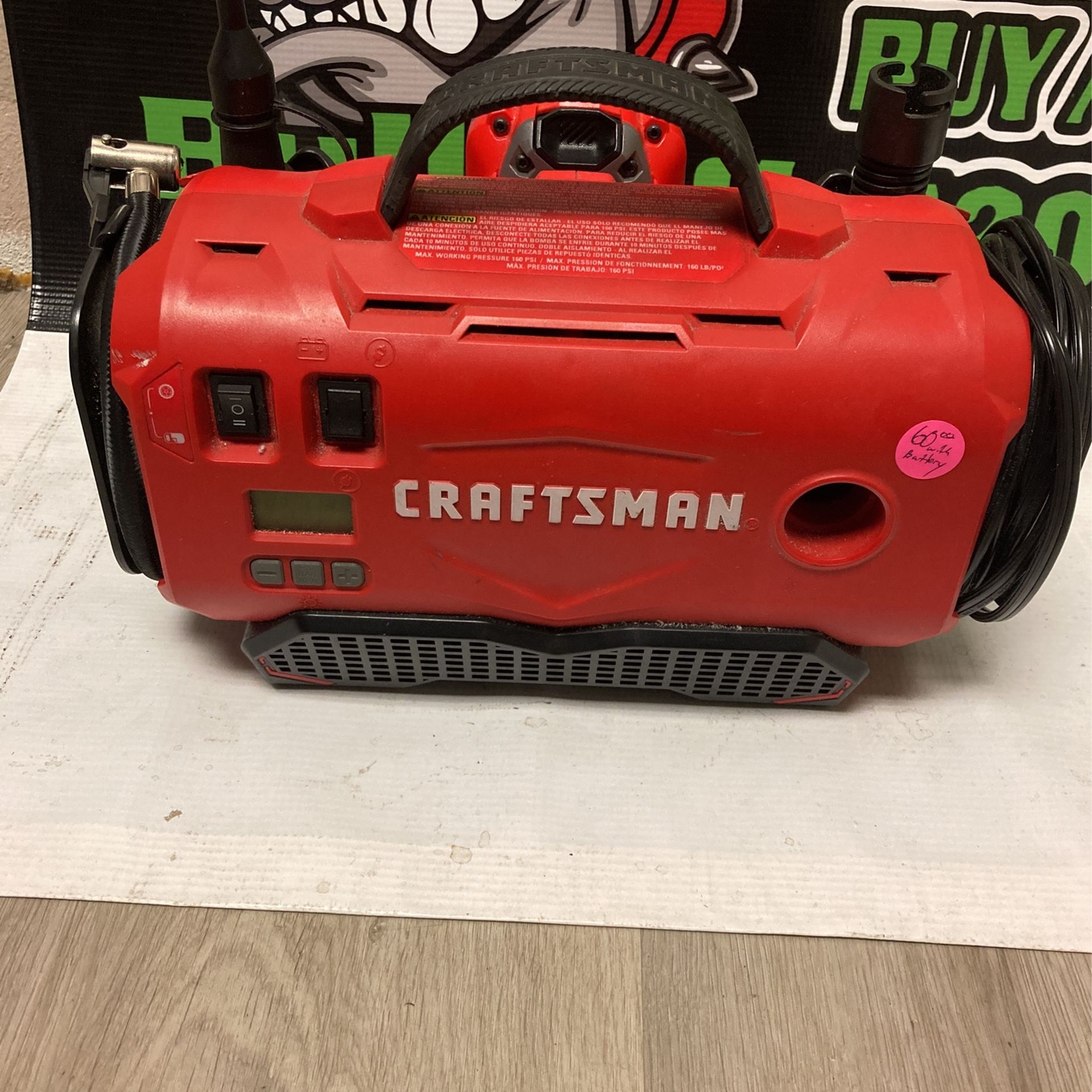Craftsman 20 Volt Max Air Inflator