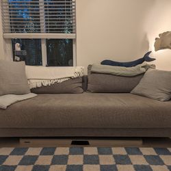 CB2 Gray Sleeper Couch - Great Condition 