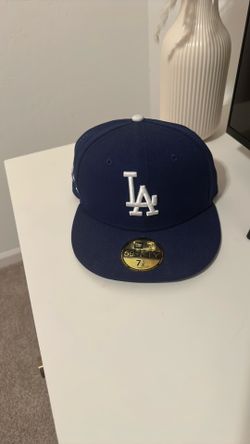 Dodgers hat with design on side