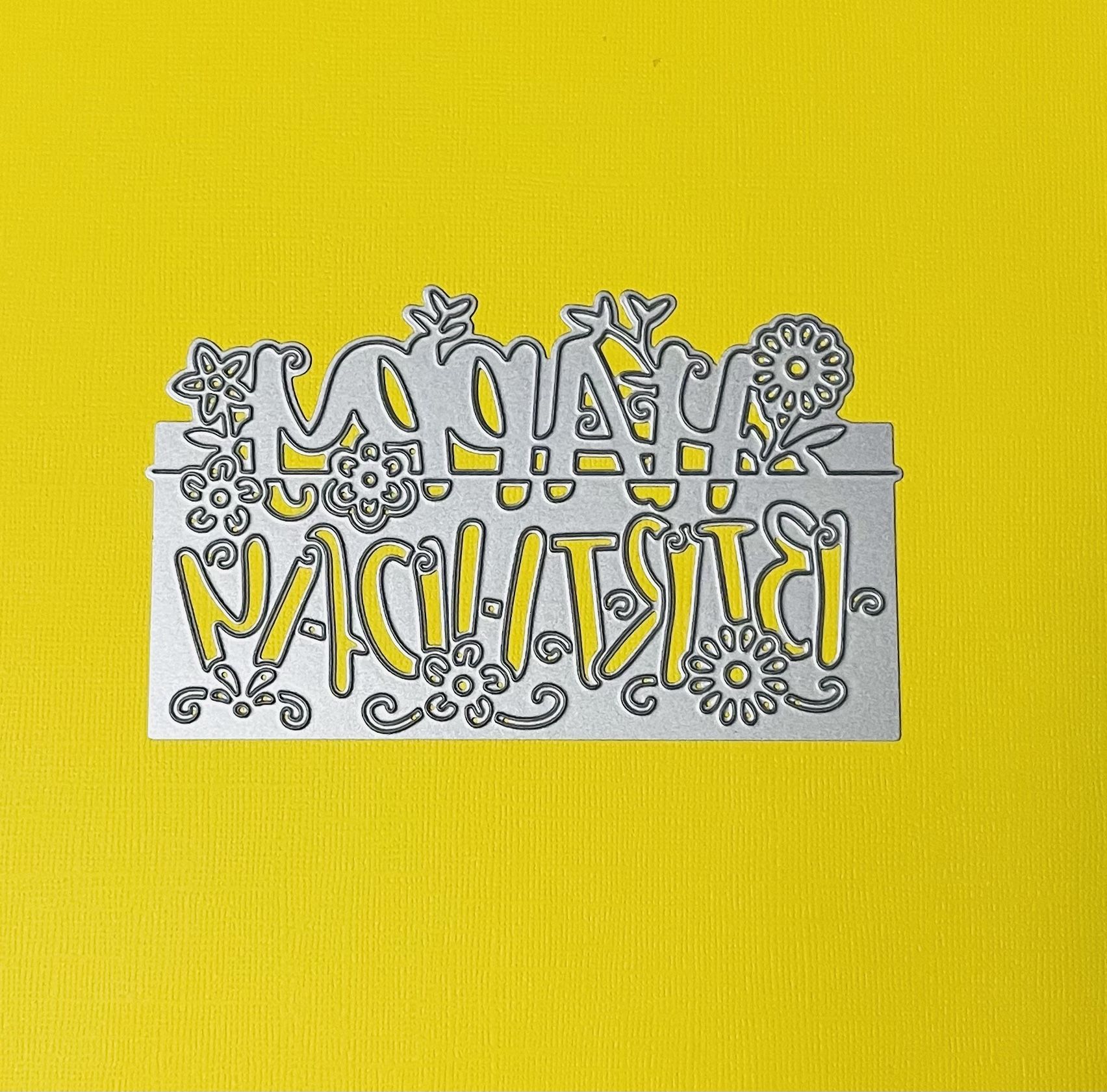Large Name Brand Happy Birthday Die Cut