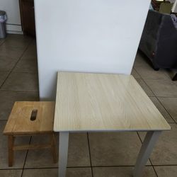 Table and bench for children's activities
24" X 24" H 18" 
Serious Buyers
Set $16