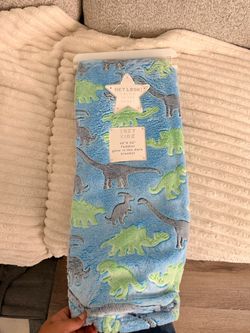 Glow in dark toddler blanket- dinosaurs