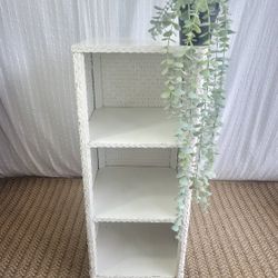 Super Cute Wicker Bookcase or Sidetable For Sale 