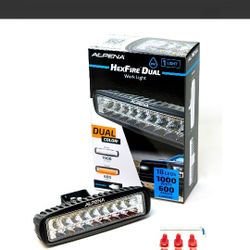 Alpena Hexfire Dual LED Light, White and Amber, 12V-24V DC, Universal Fit for Cars, Trucks, SUVs