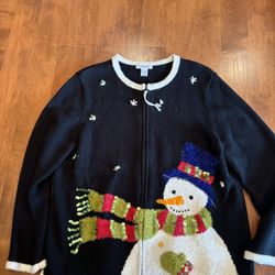 Woman’s Vintage Hampshire Studio Christmas Cardigan Ugly Shipping Available 