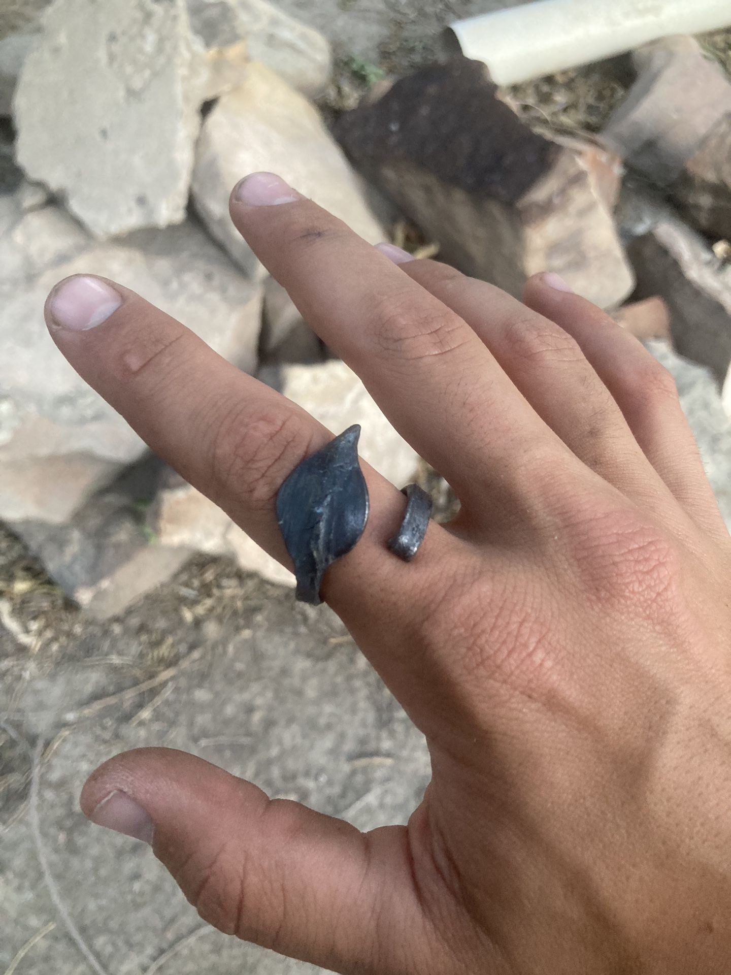 In Your Size. Leaf Ring Hand Forged