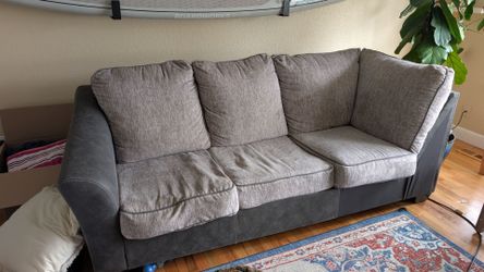 Gray Living Room Couch Barely Used