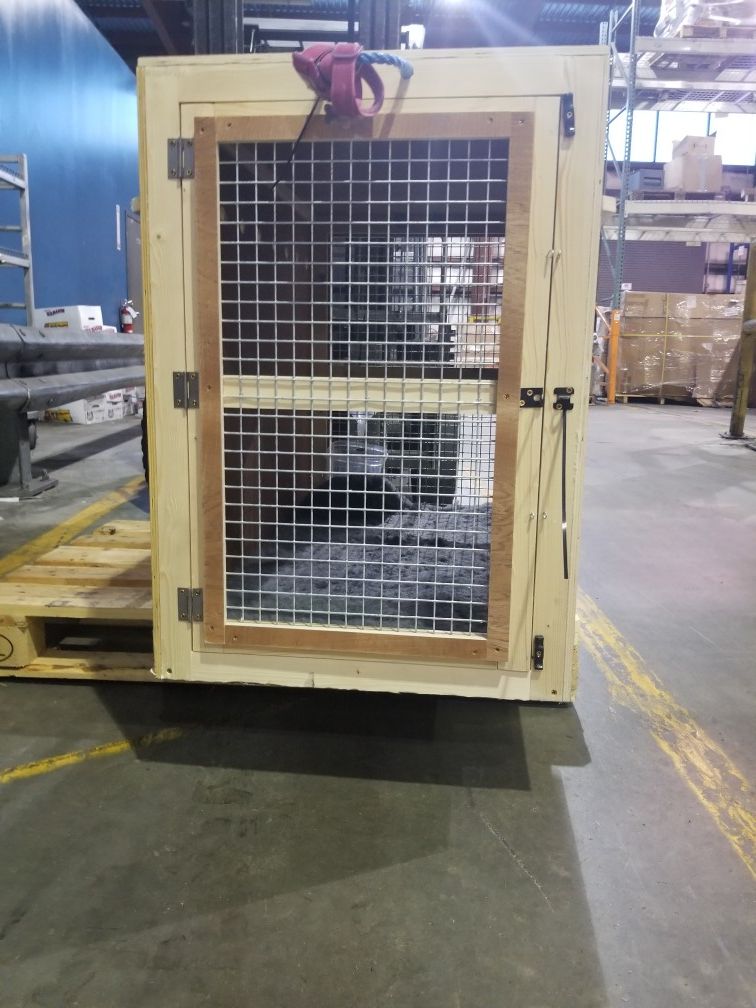 Kennel wooden for dog transportation