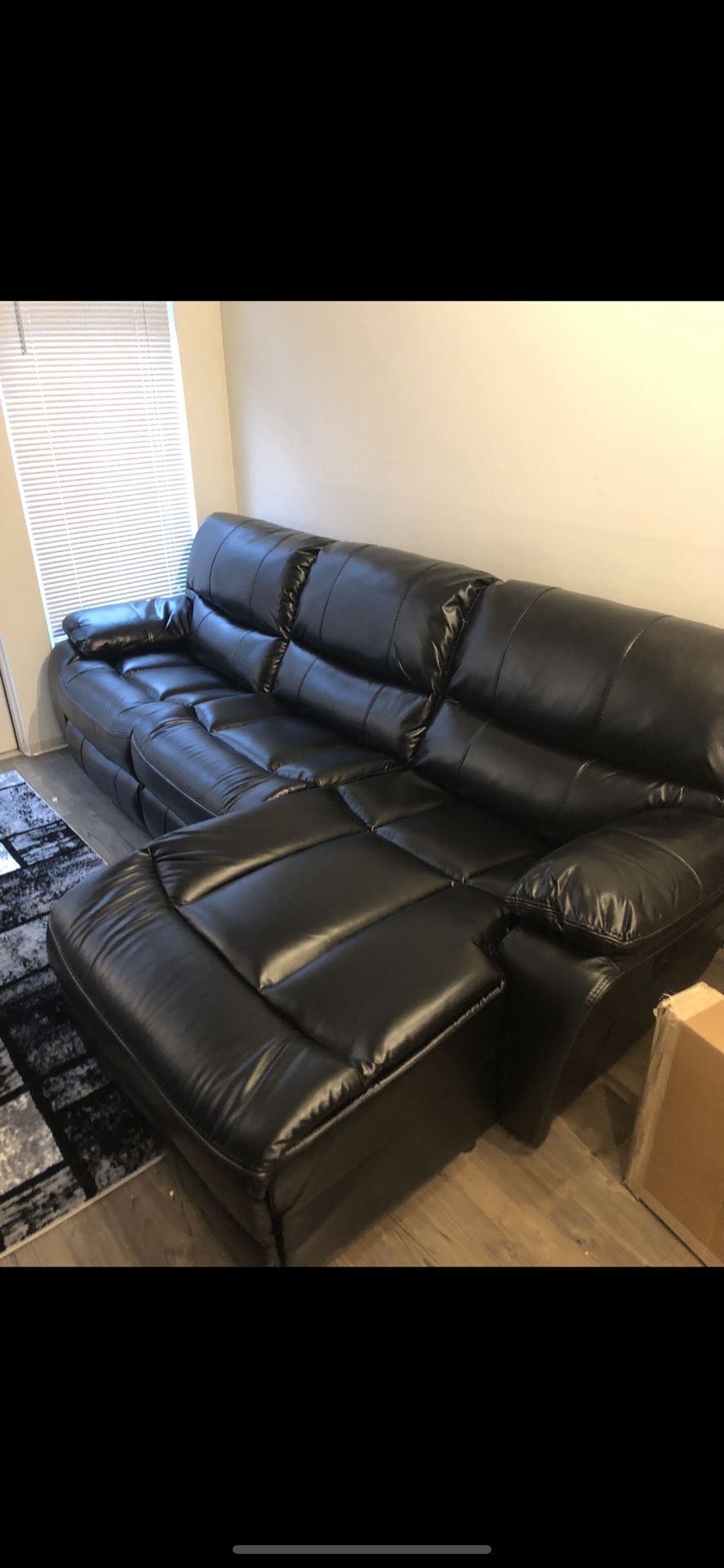 GENUINE LEATHER SECTIONAL