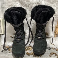 Timberland Women's Mt. Holly Winter Snow/Duck Boots Black Suede  8 M