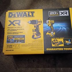 DeWalt Hammer Drill & Impact With 1 Power Stack Batery & XR5.Ah With Charger.