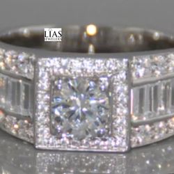 New 18k White Gold Men Wedding Ring 