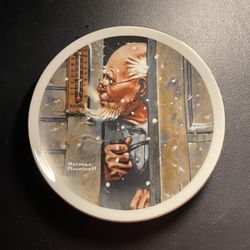 Vtg 1979 Norman Rockwell “Old Man Winter” Collector Plate