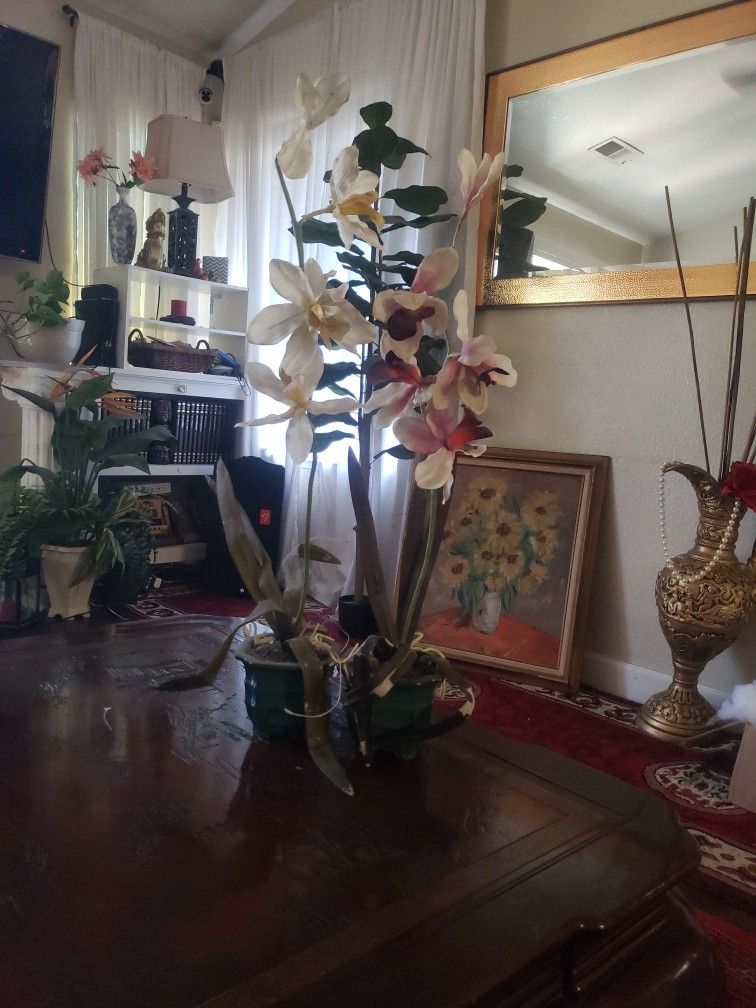 Artificial Plants With Ceramic Pots