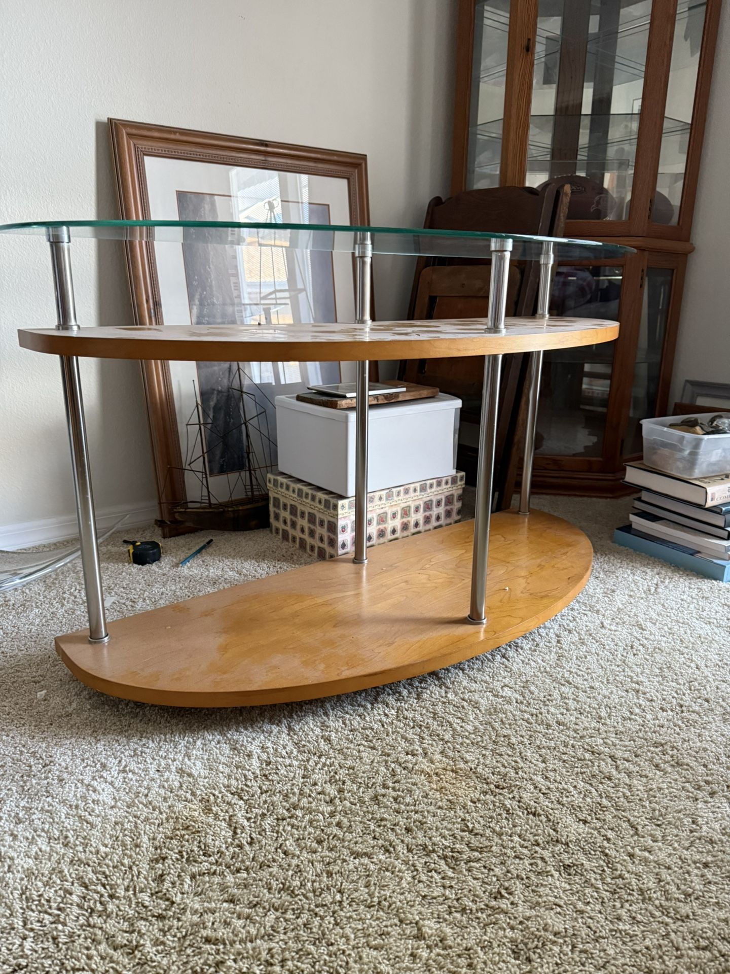Buffet / Entry Table Wood & Glass