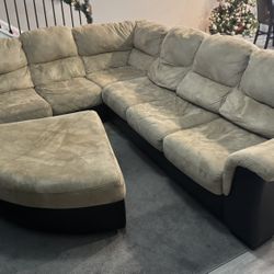 Gently Used Sectional With FREE Ottoman Included