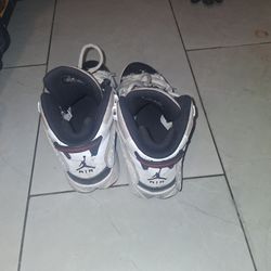 Air Jordan High-Top Sneakers White Black Red