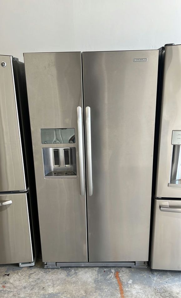 KitchenAid Side by Side Refrigerator Stainless Steel with Ice Dispenser