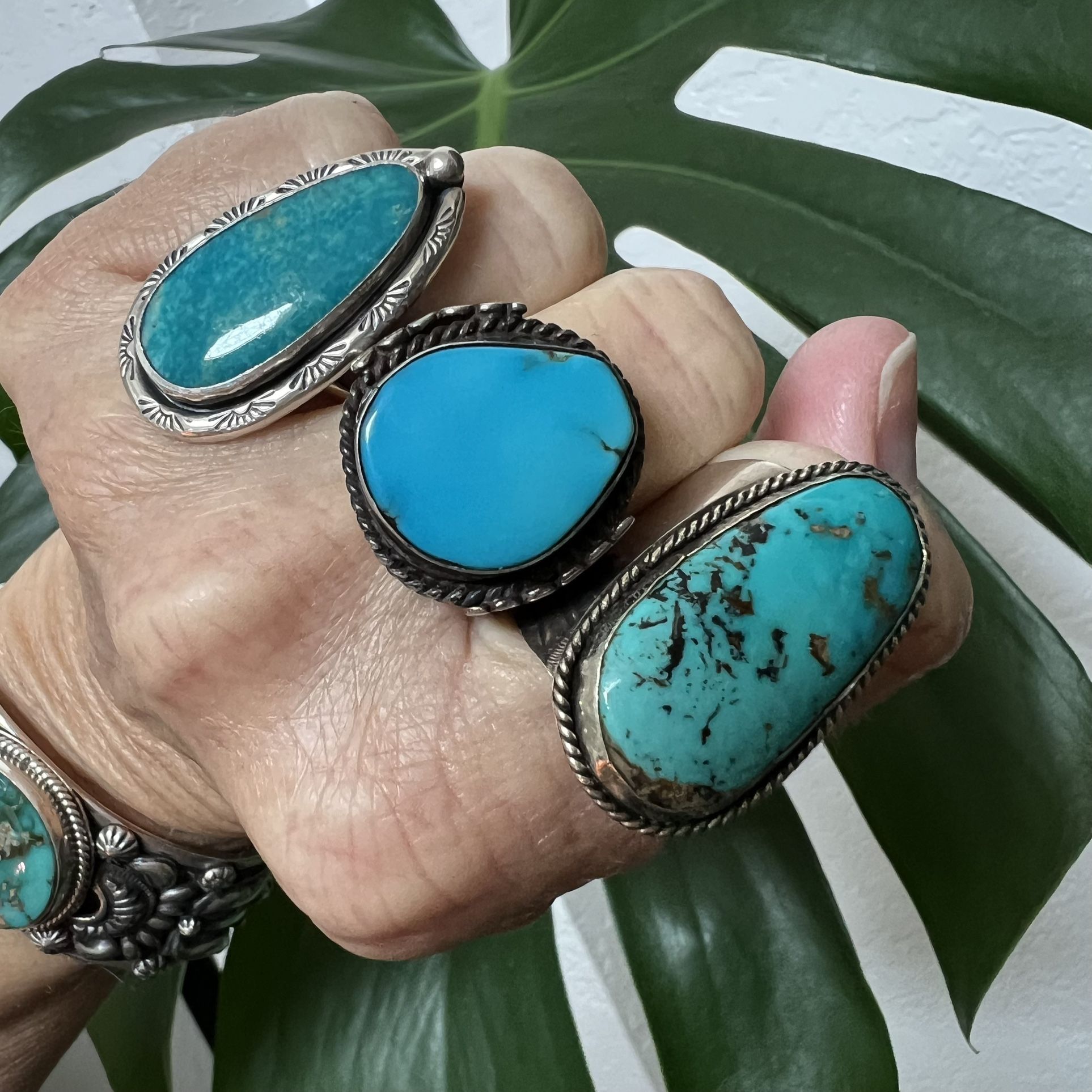 Turquoise Sterling Rings 