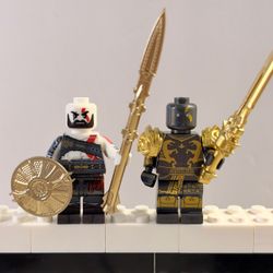 God of War Kratos Classic and Dark Odyssey 2pc Minifigures LEGO Compatible Set