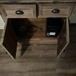 wooden media cabinet 