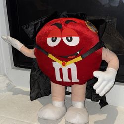 Red M&M Halloween Vampire 24" Door Greeter Stuffed Animal Gemmy Industries 2011