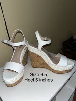 White Wedges Heels