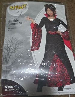 Spirit Gothic Vampira Child Halloween Costume Medium 8-10