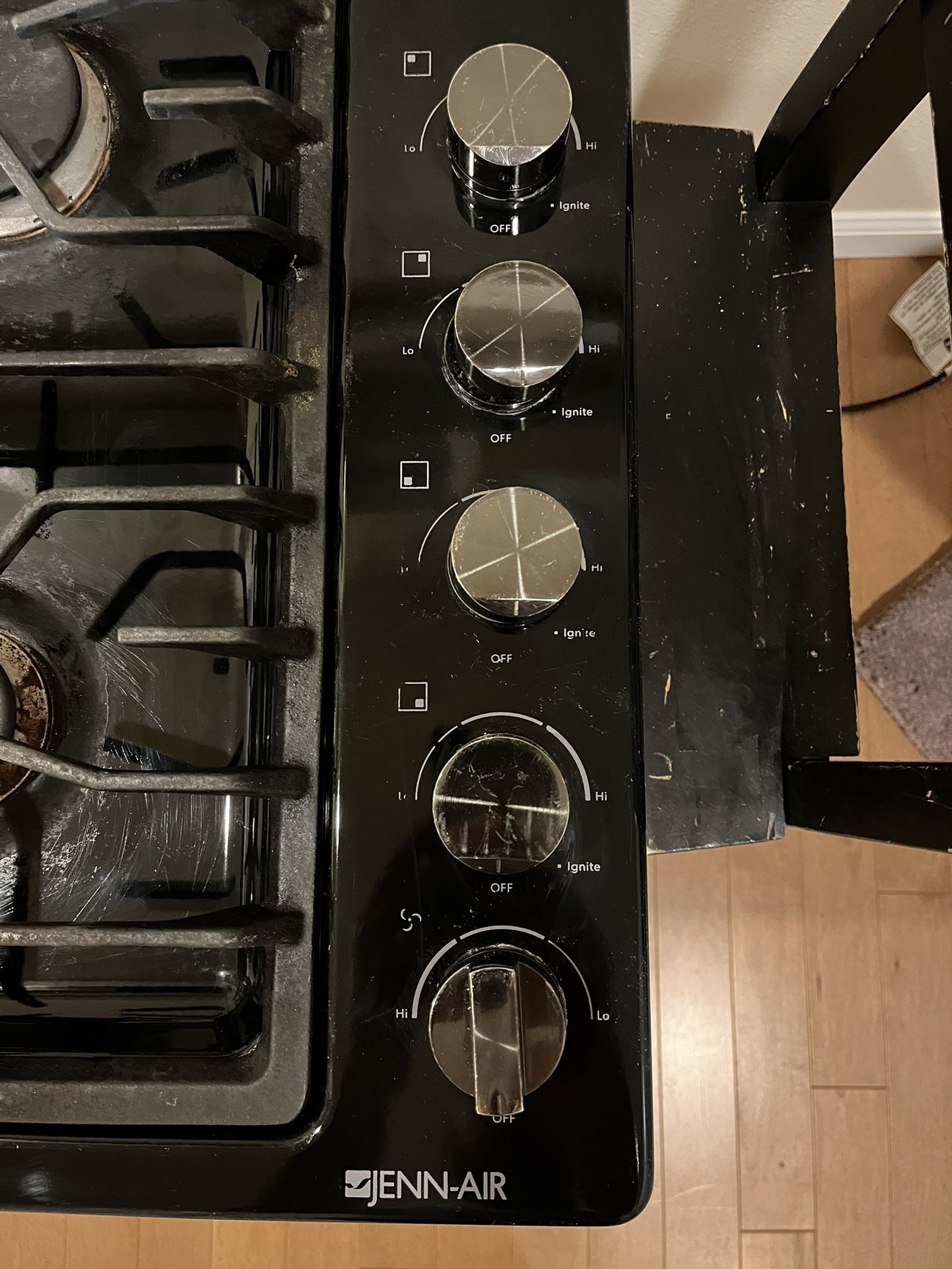 JennAir 30" Black 4 Burner Gas Downdraft Cooktop JGD3430GB for Sale in