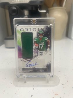 Garrett Wilson Panini Origin Rookie Auto Patch Card