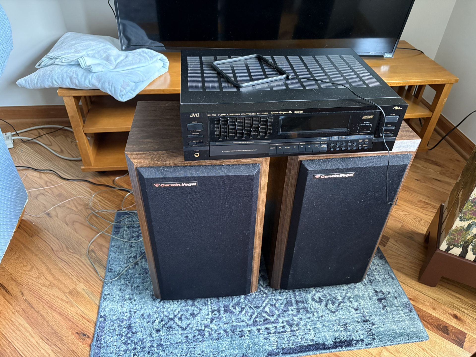 JVC Receiver And Cerwin Vega Speakers