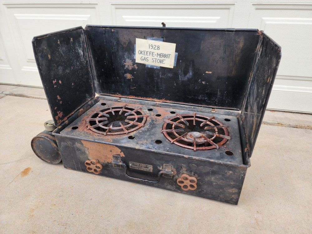 1920s Antique Cook Quick O'Keefe & Merritt 2 Burner Camping Stove