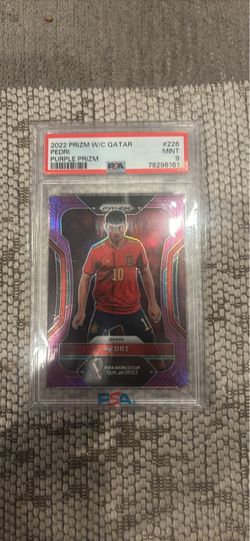 2022 Prizm World Cup Pedri Purple Prizm PSA 9