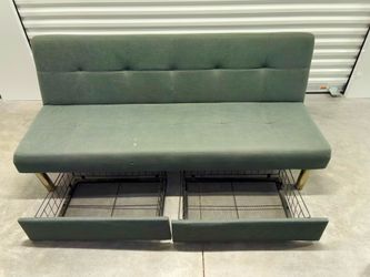 Futon with Optional Grey Slip Cover