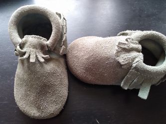Leather Unisex Slip On Toddler's Moccasins