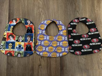 Baby Bibs 49ers, Lakers, Star Wars
