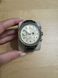 Bulova Men's Quartz Watch Adventurer Black Leather Strap 96B137