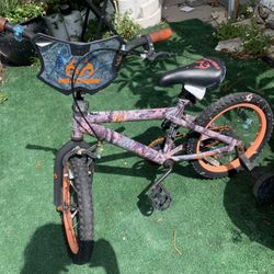 16” Bike With Training Wheels