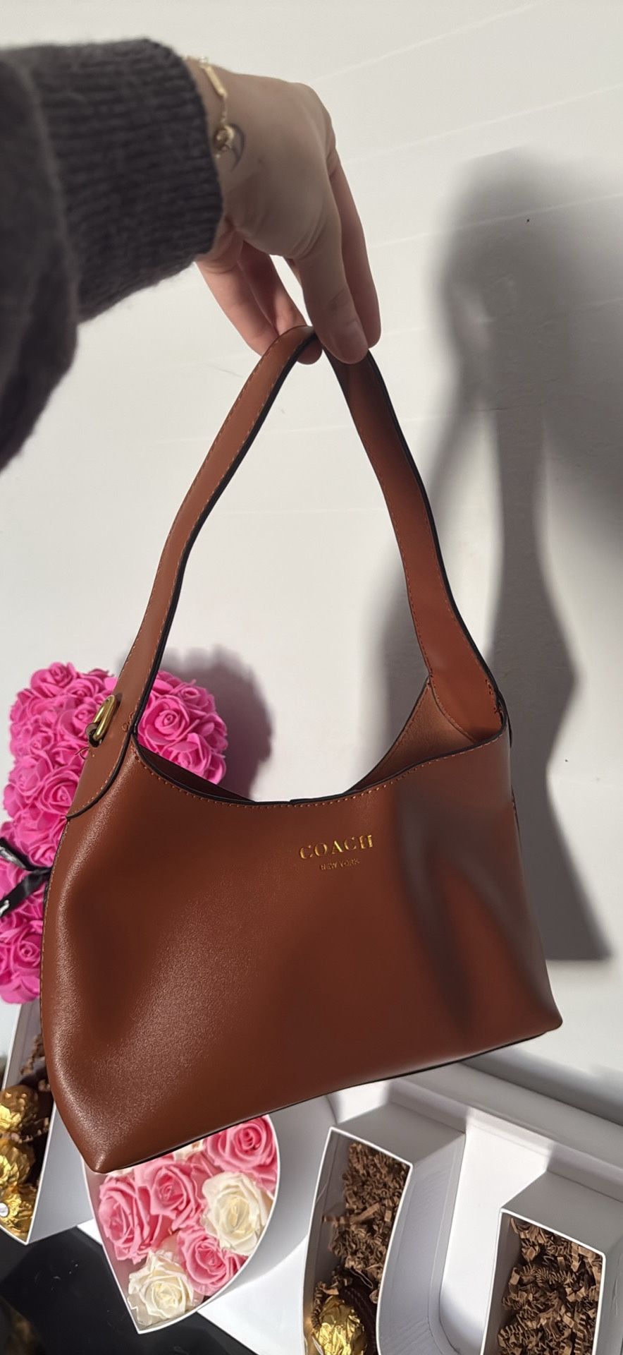 Brown Coach Shoulder Bag