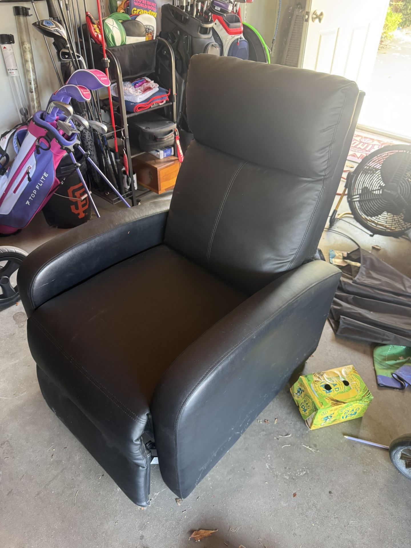 Black Leather Recliner