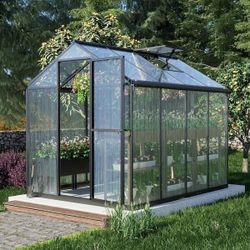 E671 $160   6 x 8 Ft Walk-in Greenhouse with Gutter