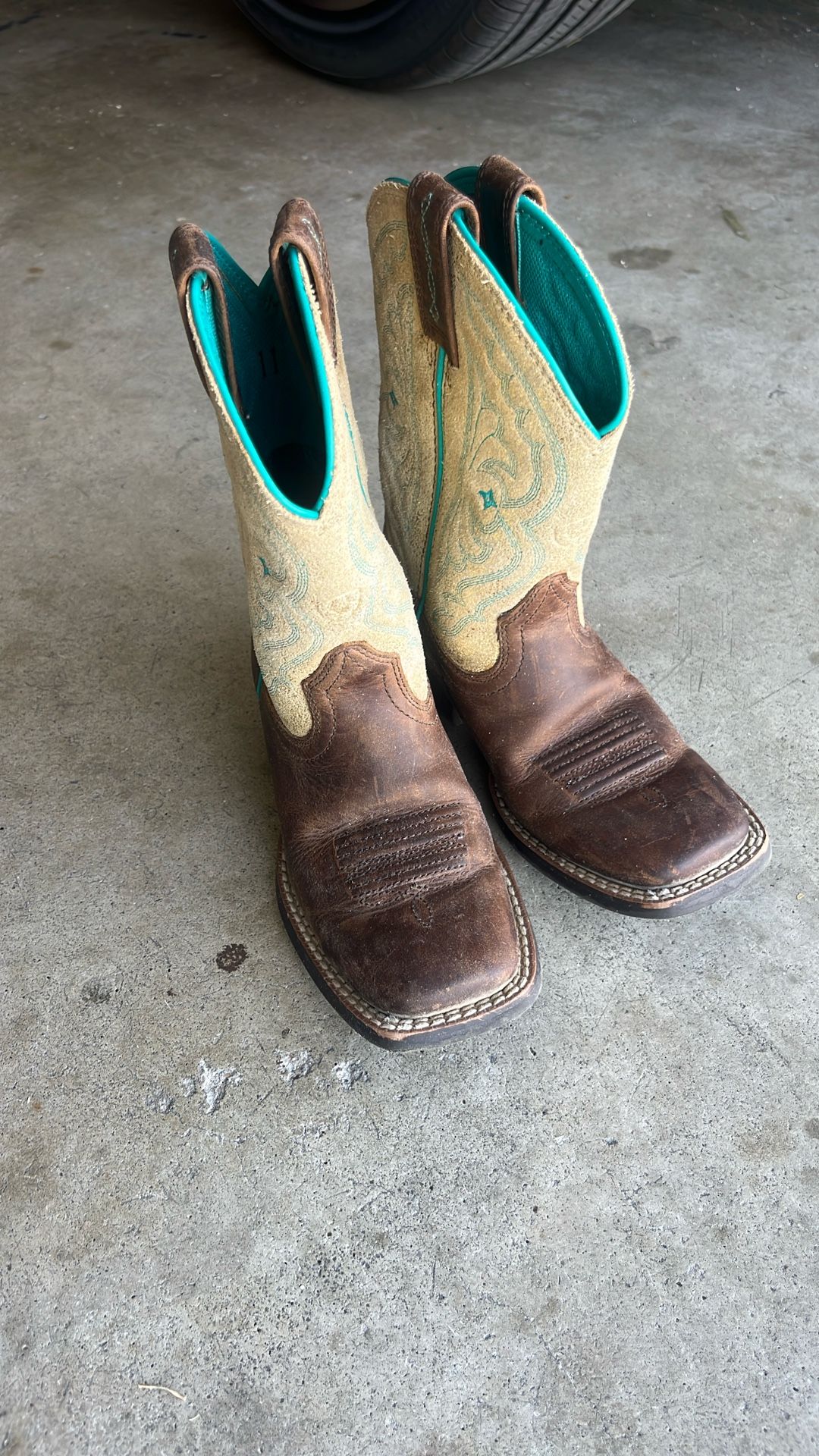 ARIAT Quickdraw Girls' Toddler-Youth Boot Size 11