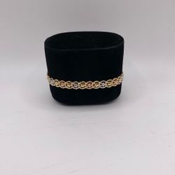 14k 6.1g 7.2” Fancy DIA CUT Bracelet 