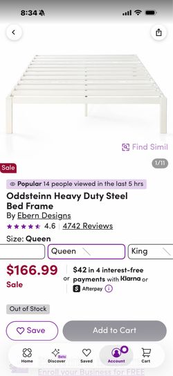 White Queen bed frame