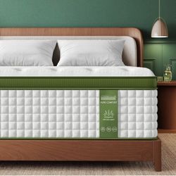 BedStory King Mattress, 12 Inch Hybrid Mattress King Size in a Box with Gel Memory Foam and spring
