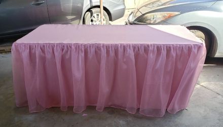 Dusty Rose table skirt
