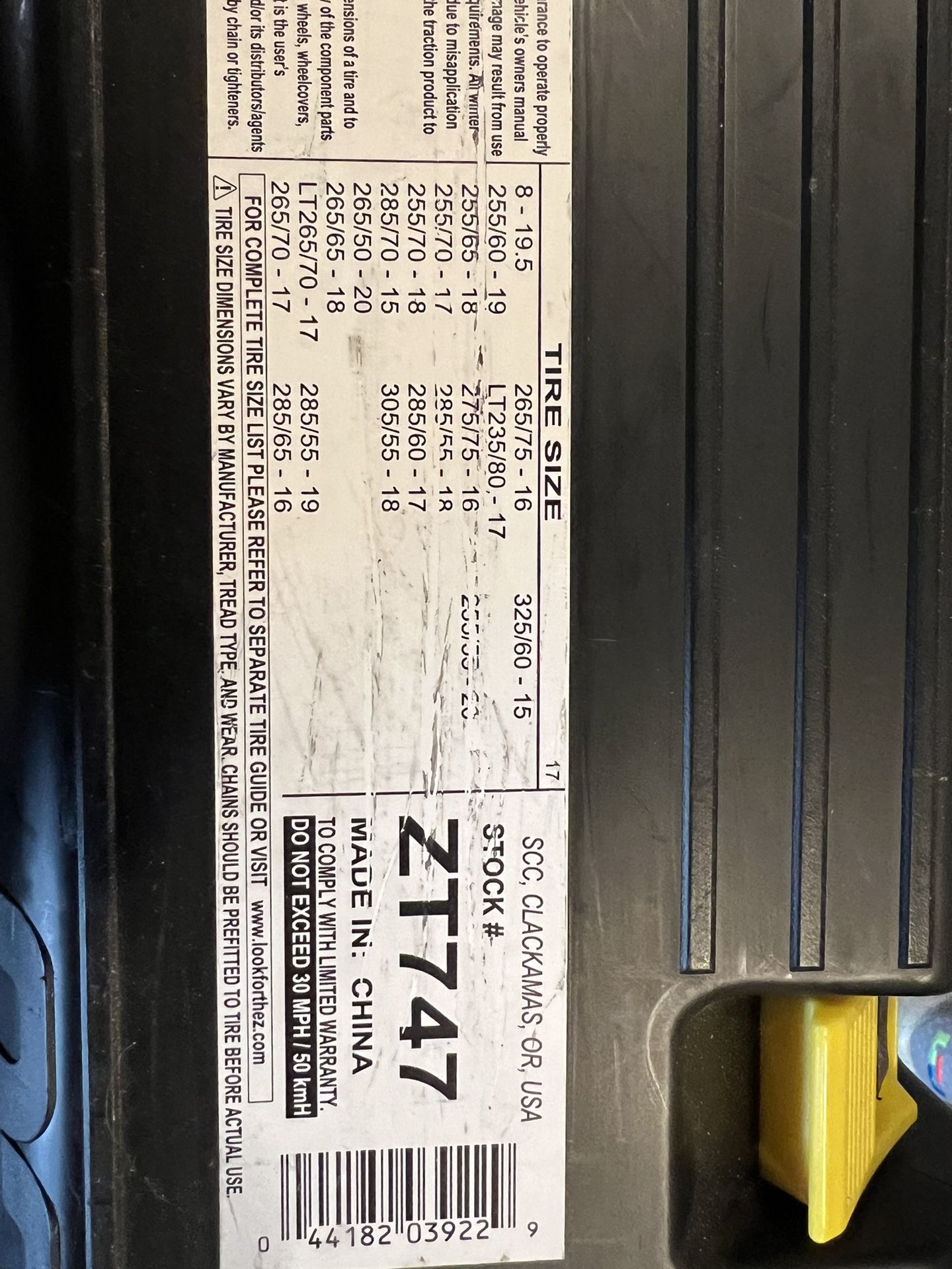 Car SUV Pick Up Cable Chains Never Used