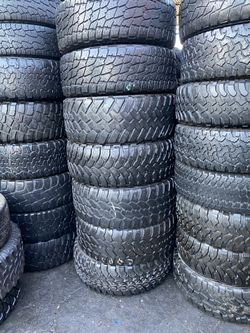 Single tires ALL-TERRAIN AND MUTTERRAIN GOOD USED $75EACH PLEASE ASK ME FOR ANY SIZE YOU NEED.